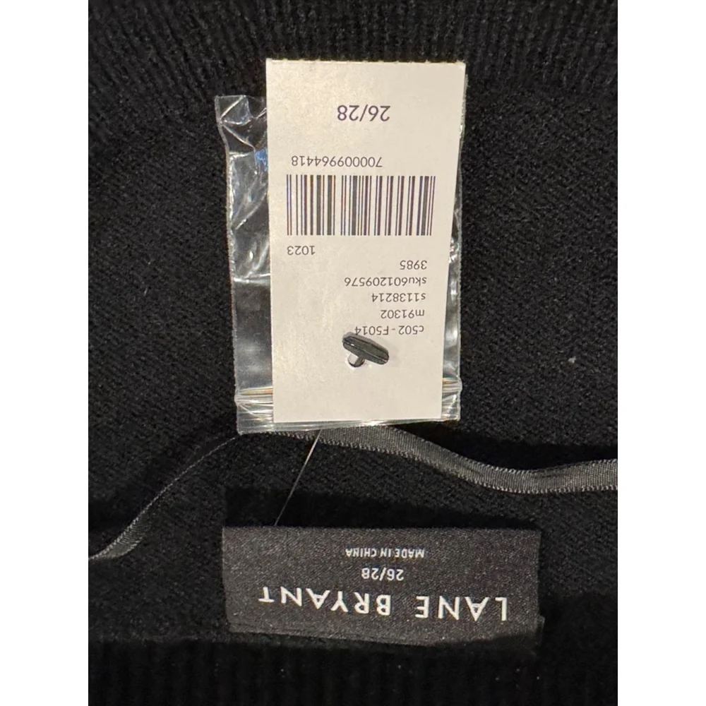 Lane Bryant Black and Gold Striped Sweater with Button Detail, Size 26/28 - Picture 7 of 7